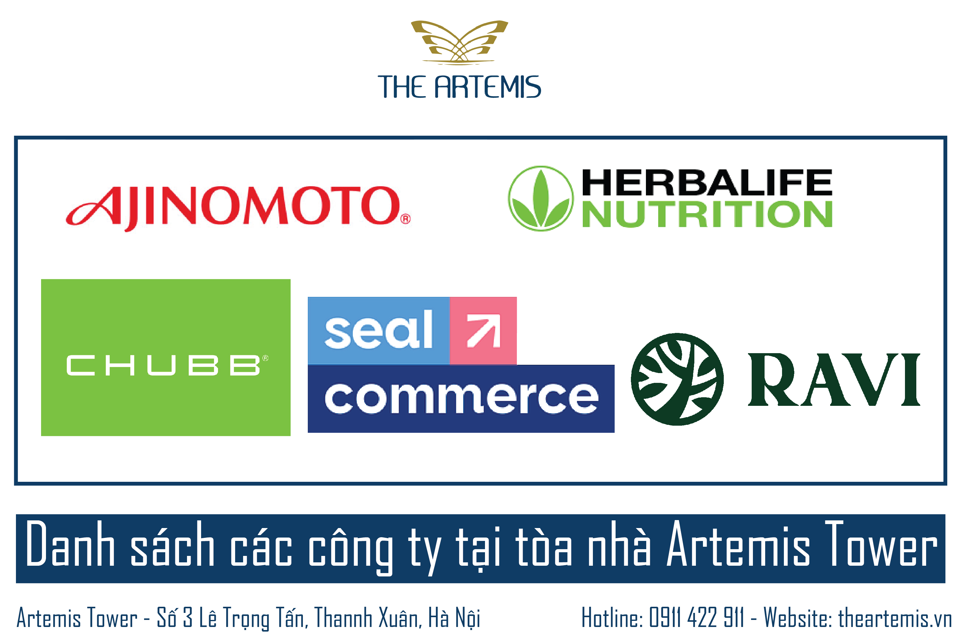 Danh sách các công ty tại tòa nhà Artemis Tower