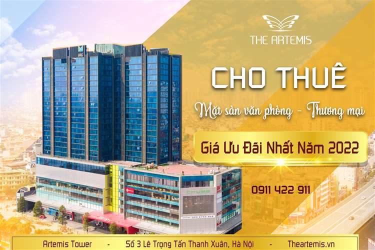  CHƯƠNG TRÌNH CHO THUÊ MẶT SÀN VĂN PHÒNG - THƯƠNG MẠI  ƯU ĐÃI THÁNG 4 TÒA NHÀ ARTEMIS